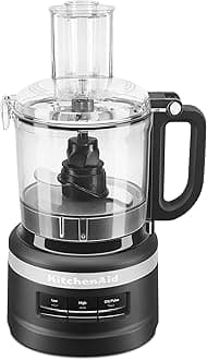 KitchenAid KFP0718BM Food Processor, 7 Cup, Black Matte (Renewed)