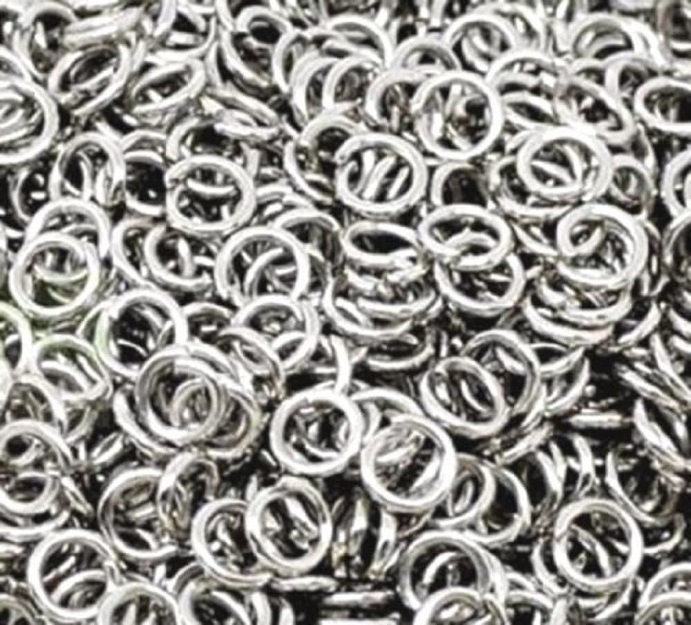 Libbyshouse 100 x 6mm Silver plated Jump Rings