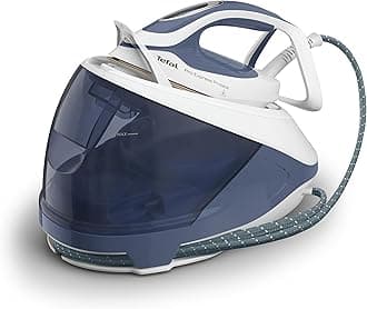 Tefal ProExpress Protect Steam Generator Iron, 7.5-Bar High Pressure, 560g/min Steam Boost, 135g/min Steam Output, No-Setting Technology, Anti-Drip Protection, 1.8 Litre, Blue & White,GV9224