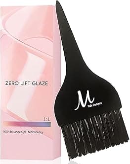 Shinefinity Zero Lift Glaze 010/8 Lightest Blonde Pearl Demi-Permanent Hair Color 2 Ounce and M Hair Designs Tint Brush (Bundle)