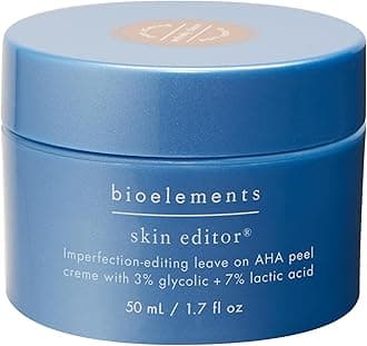 Skin Editor - 1.7 fl oz - Leave-On AHA Chemical Face Peel Cream for All Skin Types - With 3% Glycolic Acid & 7% Lactic Acid - Vegan, Gluten Free - Never Tested on Animals