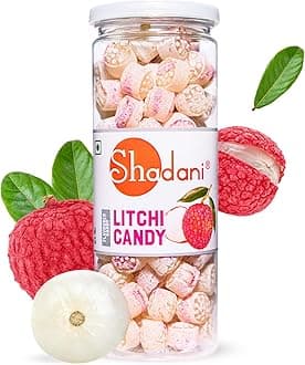 Shadani Litchi Candy -280g (Litchi Flavour Candy/Toffee) | Fruit Candy for Ki...