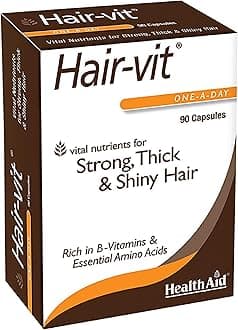 Hair Vitamins for Hair Growth with Essential Vitamins and Minerals, 90 Capsules, Pack of 1
