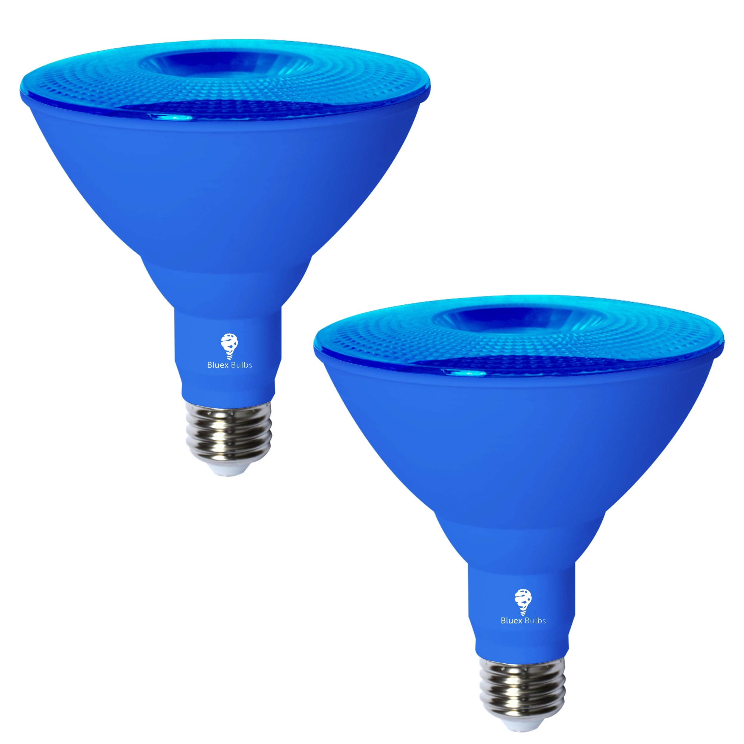 Bluex Bulbs 2 Pack BlueX LED Par38 Flood Blue Light Bulb - 18W (120Watt Equivalent) - Damp Rated Dimmable - E26 Base Red LED Lights