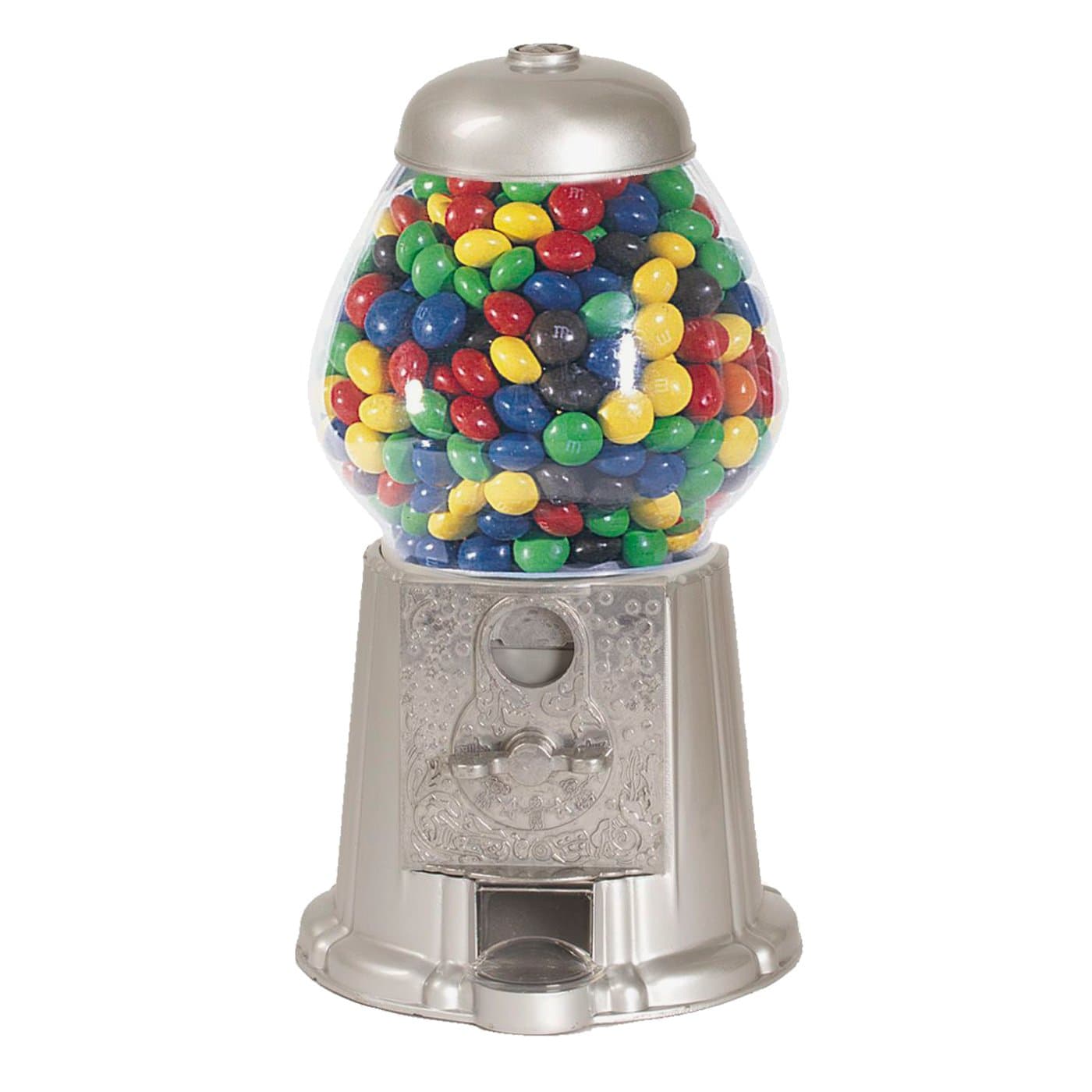 15" Silver King Size Classic Gumball Machine Includes 1 Pound of Gumballs