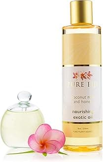 PURE FIJI Nourishing Exotic Body Oil - Natural Coconut Oil for Skin in Bath & SPA with Vitamin E - Body Oil, Massage Oil, Body Lotion For Women and Men, Coconut Milk and Honey, 8oz