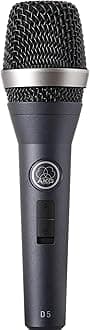AKG D5S Professional Dynamic Vocal Microphone with On/Off Switch, Black