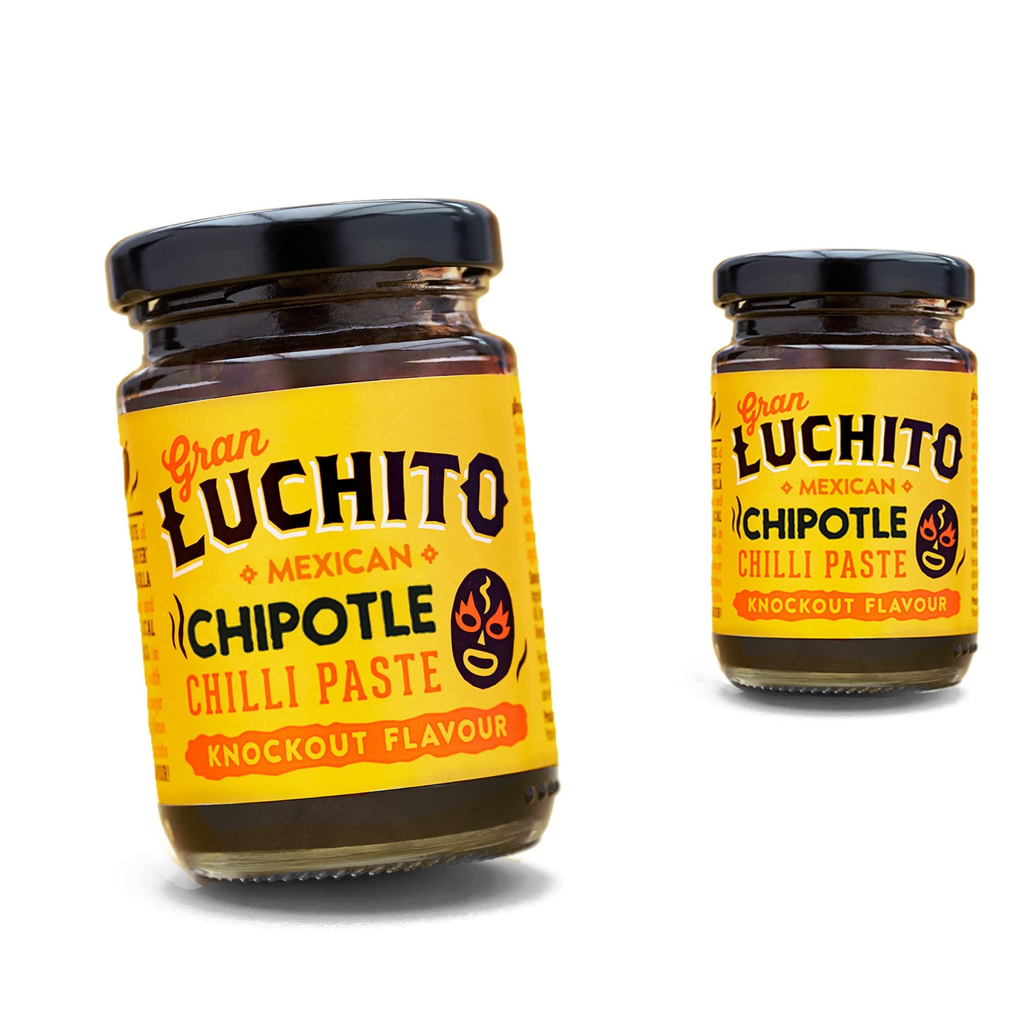 Gran Luchito Mexican Chipotle Chilli Paste 100g | Handmade in Mexico | Super Smoky Cooking Paste with A Medium to Hot Spice| Perfect for Cooking Mexican Food (Pack of 2)