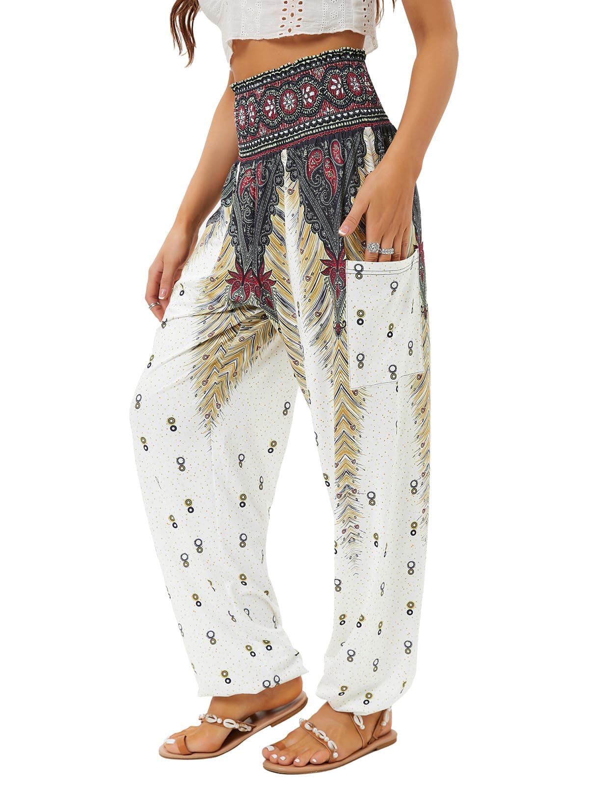 womens Boho Palazzo Slacks