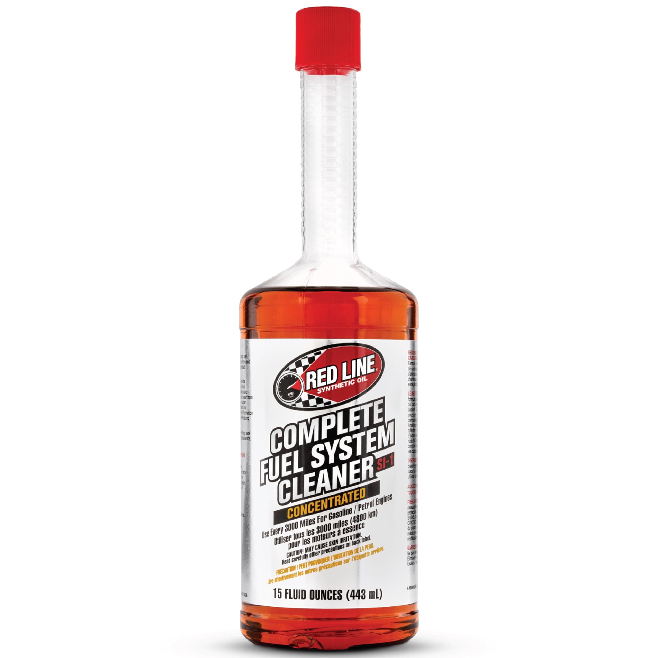 Red Line 60103 SI-1 Complete Fuel System Cleaner - 15 Ounce- Fuel Injector Cleaner and Carburetor Cleaner for Corrosion Prevention and Injector, Valve, and Combustion Chamber Deposit Removal