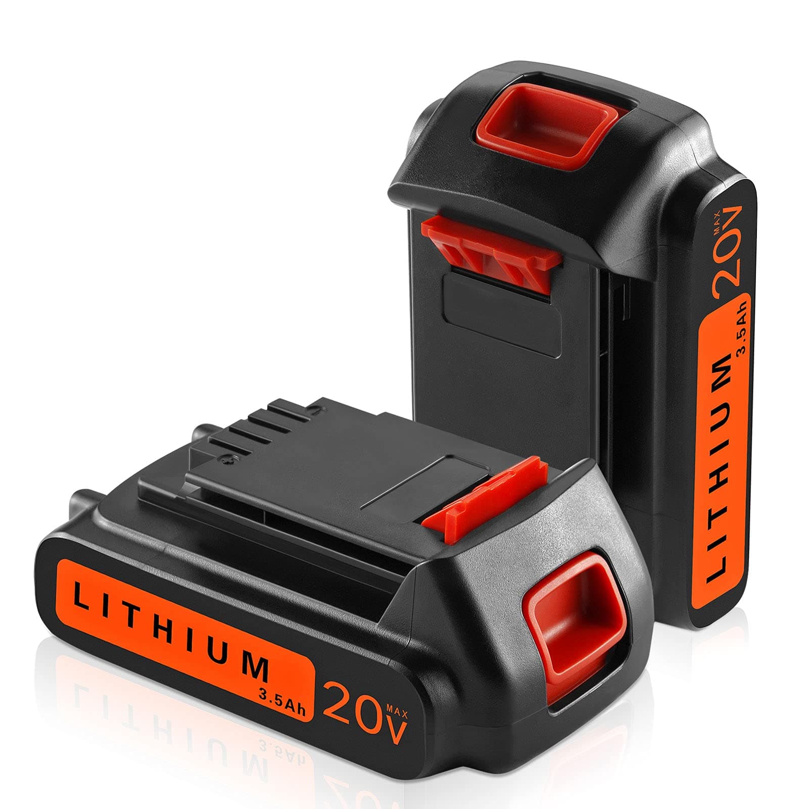 2Pack DSANKE LBXR20 3500mAh Replacement for Black and Decker 20V Lithium Battery Max LB20 LBX20 LST220 LBXR2020-OPE LBXR20B-2 LB2X4020 Cordless Tool Battery