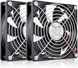 Wathai 120mm x 25mm 12V Computer Case Cooling Fan 12 Volt 2Pin High Performance DC Fan 2 Pack