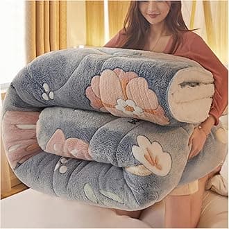 RRNAR Down Duvet, Cashmere Quilt, Quilt/quilts, Comforter, Winter Quilt Thicken Lamb Cashmere Duvet for All Seasons, Soft and Durable Heavy Quilts, Machine Washable,L,200x230cm(4kg) [Energy Class A]