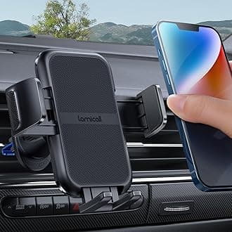 2026 Wider Clamp & Metal Hook Car Phone Holder Vent [Thick Cases Friendly] Phone Holders for Your Car Mount Gfts Automobile Hands Free Accessories for Women Men for iPhone 16 15 14 13 Pro Max