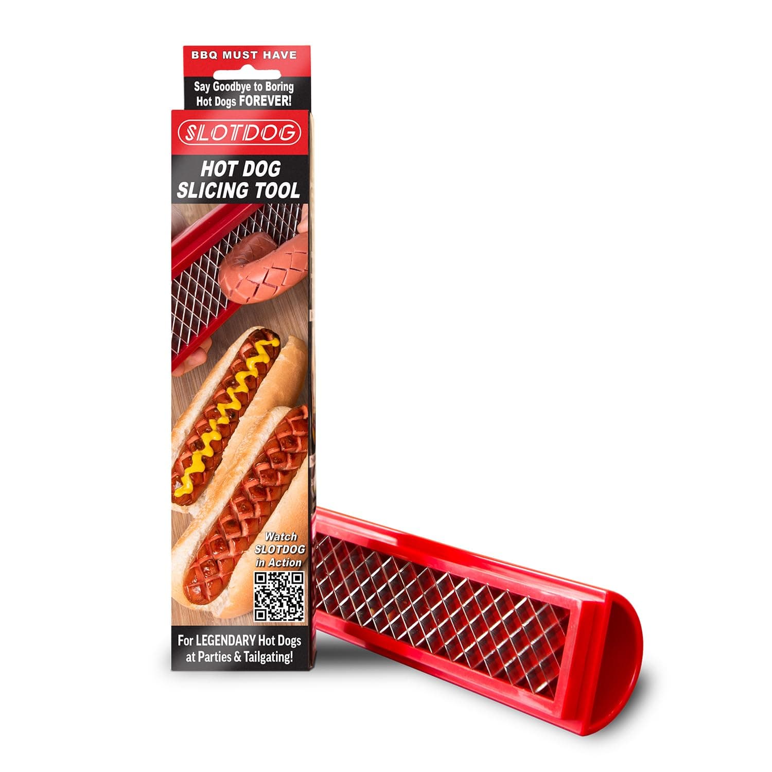 Hot Dog Slicing Tool - 10 Inch - Red