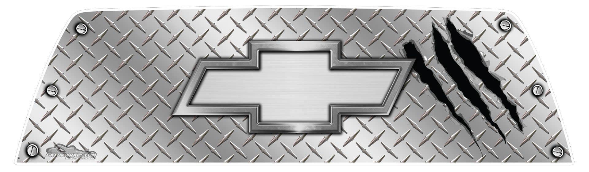 Chevy Diamond Plate - Window Graphic -"66 x 20" Full-Size Pick Up Truck