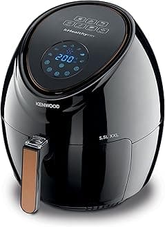 Kenwood Digital Air Fryer XXL 5.5L 2.4Kg 1800W With Rapid Hot Air Circulation For Frying, Grilling, Broiling, Roasting, Baking And Toasting Hfp50.000Bk