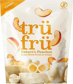 Nature's Peaches Hyper-Dried Fresh in Crème, Premium Gourmet Freeze Dried Snack, 4.2 oz