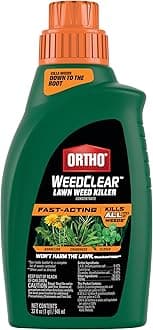 Ortho WeedClearLawn Weed Killer Concentrate - Fast-Acting, Kills Dandelion, Crabgrass and Clover to the Root, Won't Harm Lawns When Used as Directed, 32 oz.