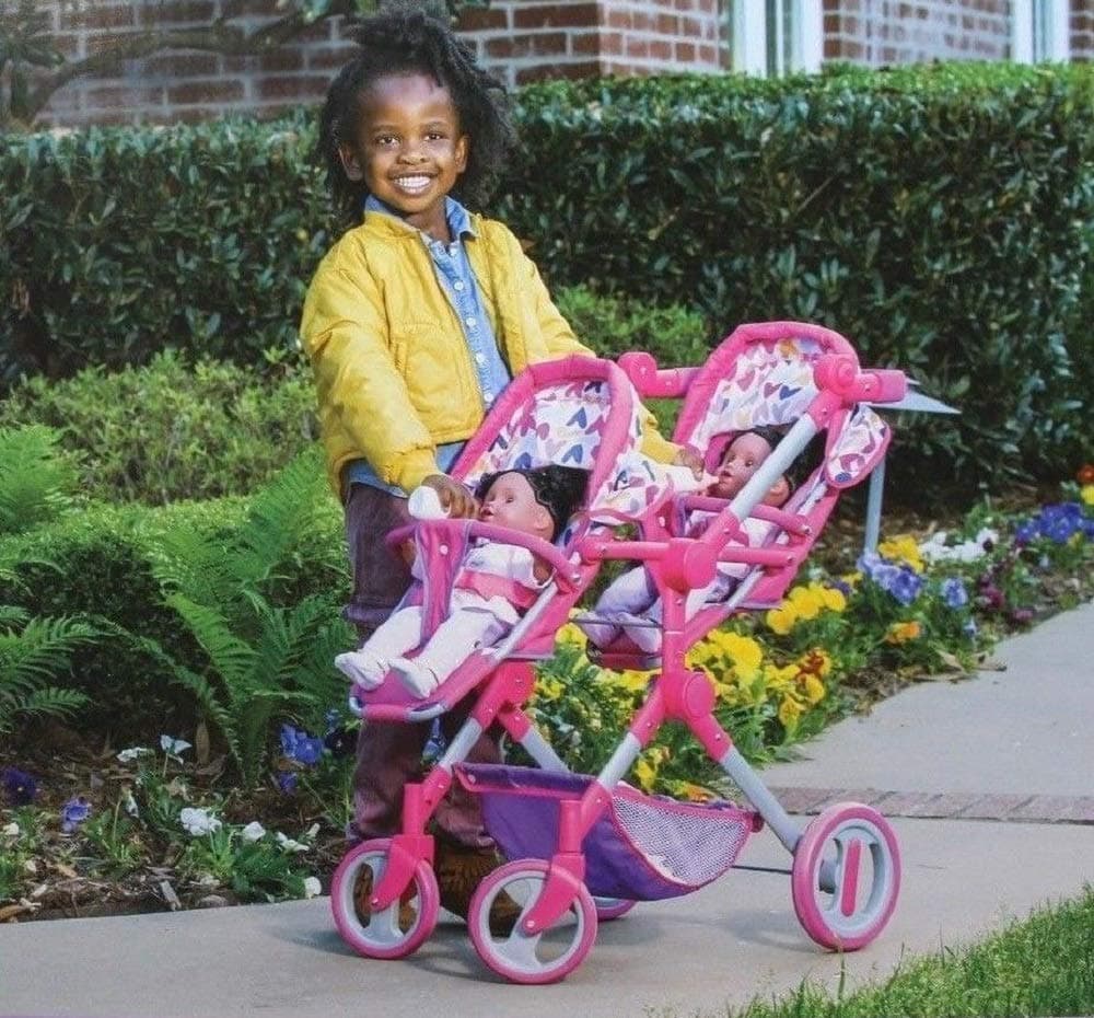 Lissi Modern Twin Baby Doll Stroller