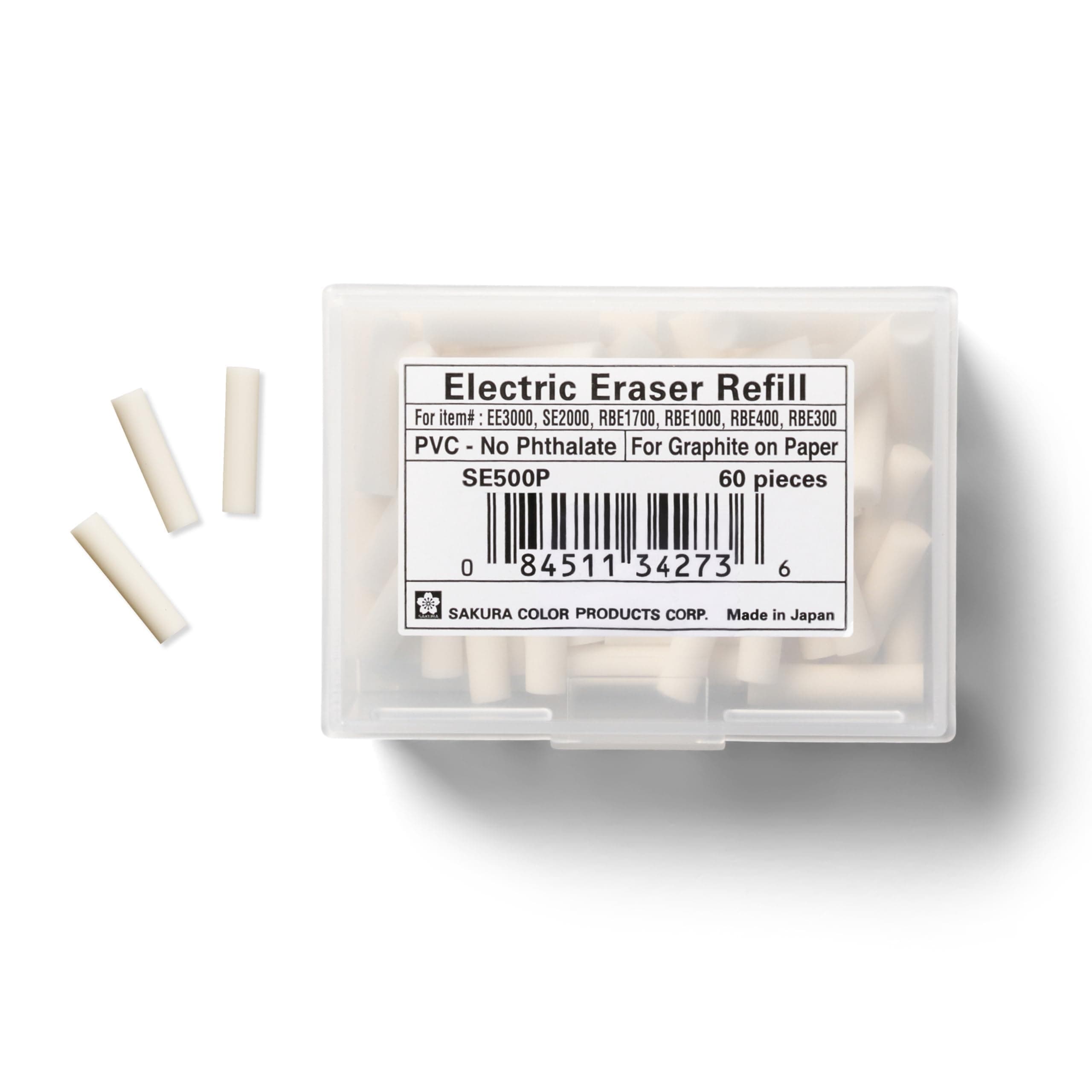 SE500P Electric Eraser Refill White 60/Pk