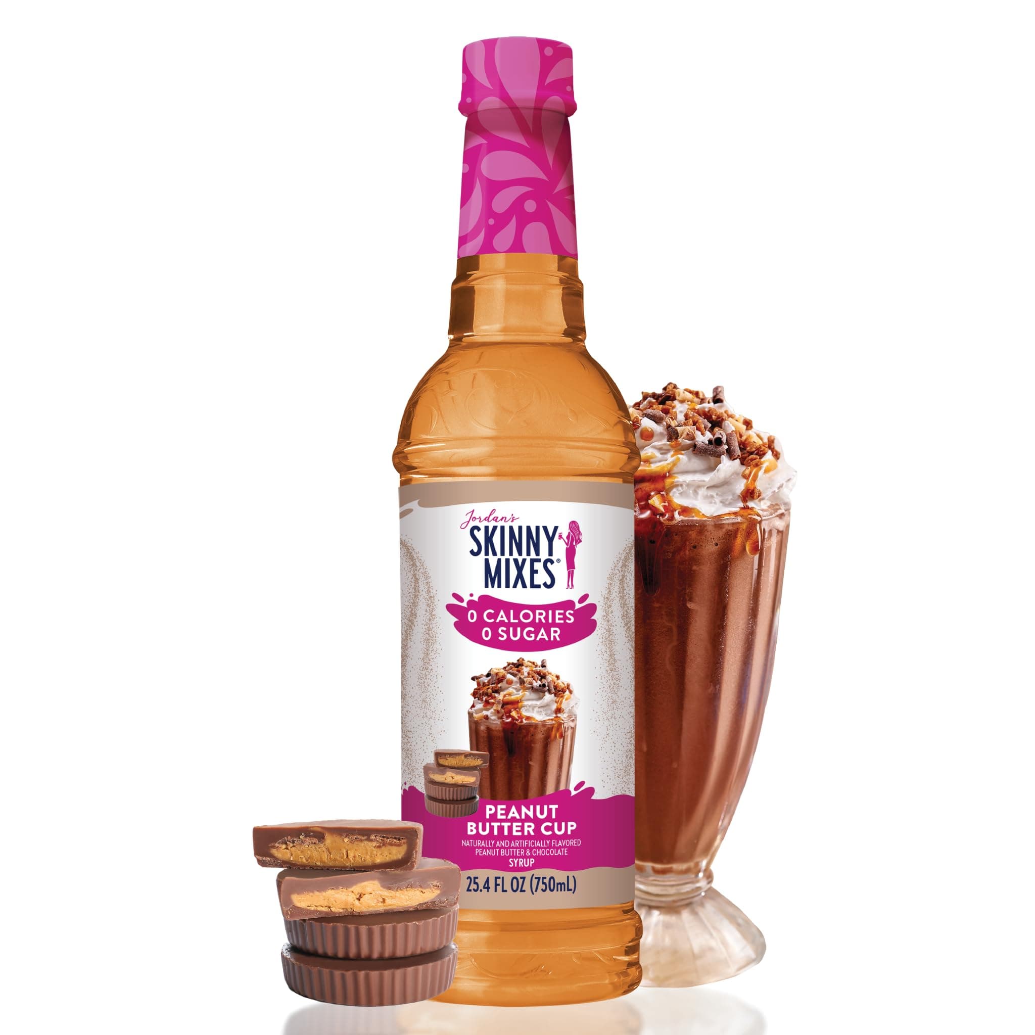 Jordan's Skinny Syrups, Peanut Butter Cup, Sugar Free, 25.4 Oz (Pack of 1)