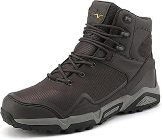 NORTIV 8 Men's Waterproof Hiking Boots Outdoor Mid Trekking Backpacking Mountaineering Shoes,Size 5.5,Black,JS19005M