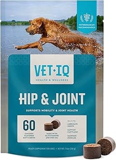 Glucosamine Hip & Joint Supplement for Dogs, 60 Soft Chews, Joint Support Supplement with MSM and Krill, Dog Health Supplies Large & Small Breed, Chicken Flavored Chewables