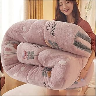 RRNAR Down Duvet, Cashmere Quilt, Quilt/quilts, Comforter, Winter Quilt Thicken Lamb Cashmere Duvet for All Seasons, Soft and Durable Heavy Quilts, Machine Washable,J,180x220cm(4kg) [Energy Class A]