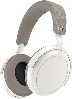 Sennheiser MOMENTUM 4 Wireless Noise Cancelling Headphones - Bluetooth Headset for Crystal-Clear Calls with Adaptive Noise Cancellation, Over-Ear Headphones, Up To 60HR Playtime, Folding Design, White