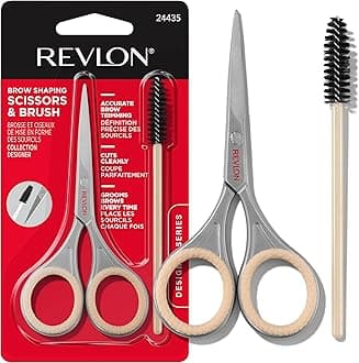 Designer Series Brow Set, Trimming and Shaping Eyebrow Kit with Scissors and Spoolie Brush, Easy to Use at Home or on The Go, 1 Count