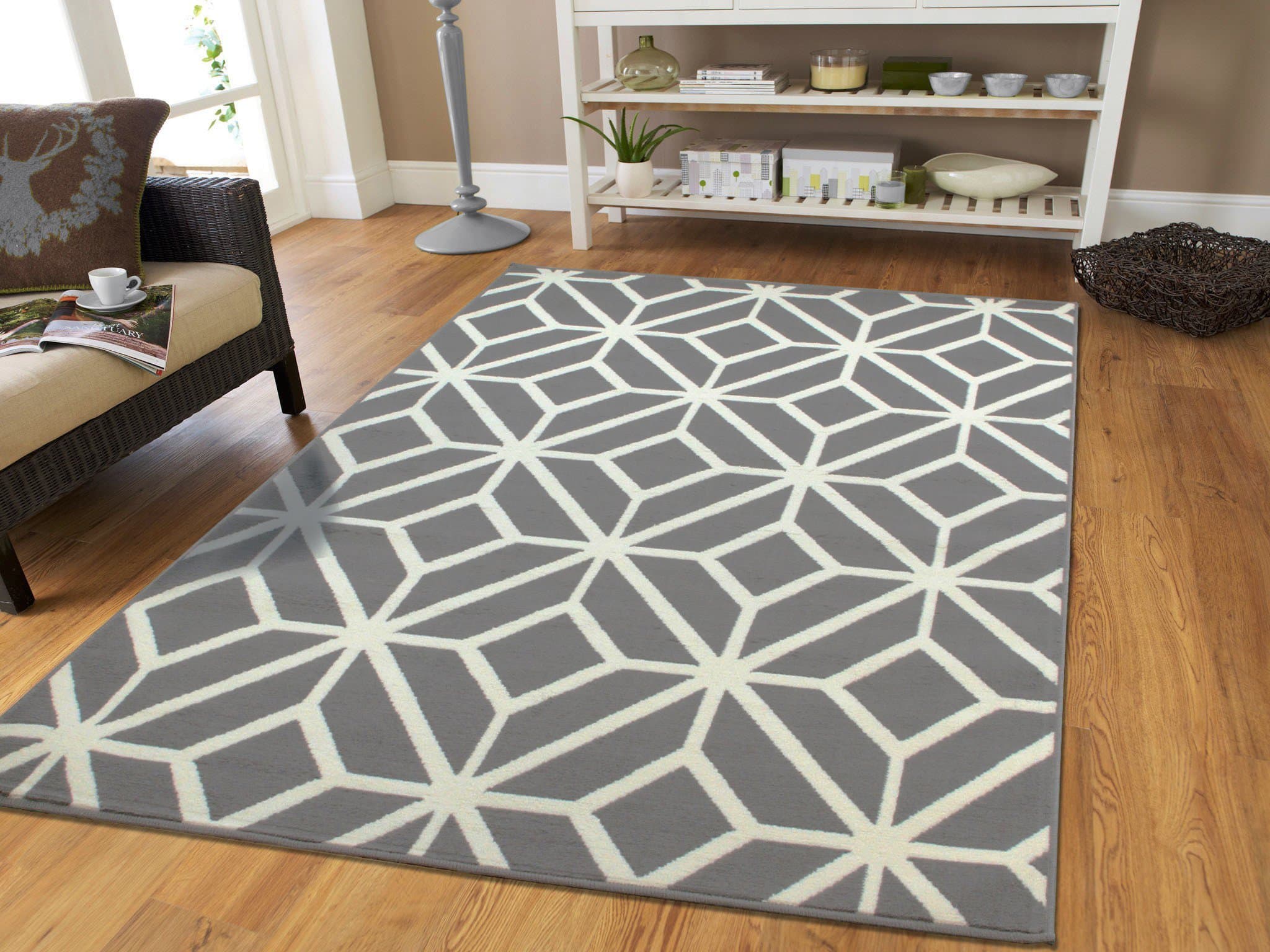 Modern Area Rugs Gray Moroccan Trellis Hallway Runner Rug Runner Rugs for Hallway, 2x8