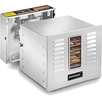 STX International Dehydra 1200W-XLS Food Dehydrator | Commercial Stainless Steel | Digital Controls | 10 Trays | 2 Food-Safe Mats | 1200 Watts | 97–165°F Temperature Range | 15-Hour Timer | Jerky Safe