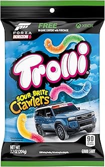 Sour Brite Crawlers Gummy Candy, 204g Bag