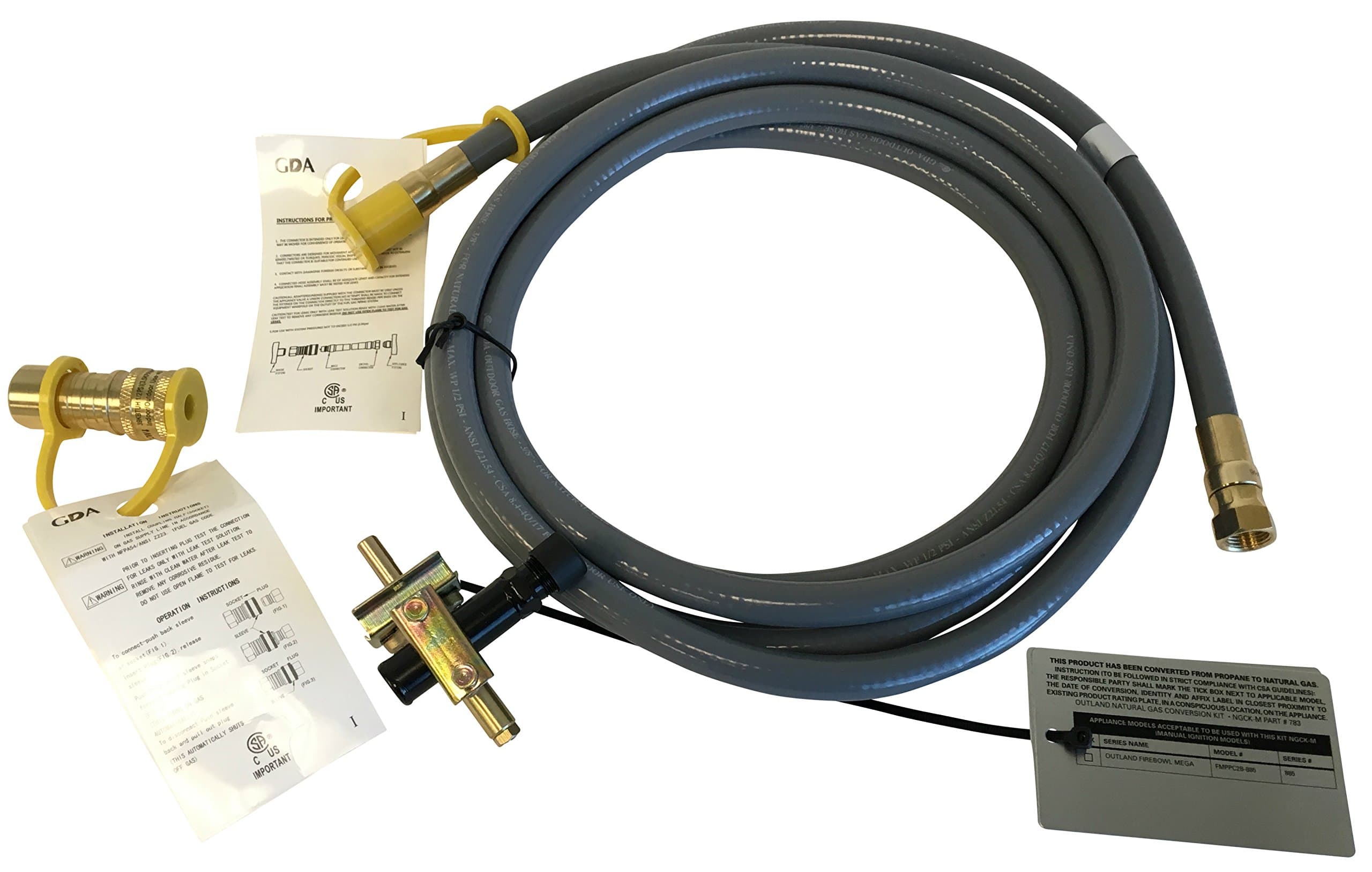 Outland Firebowl Natural Gas Conversion Kits for Specified Models of Portable Propane Fire Pits, Complete 3 Piece Set - CSA Certified for Quick & Easy Conversion (783 NGCK Manual for FMPPC2B-885 Mega)