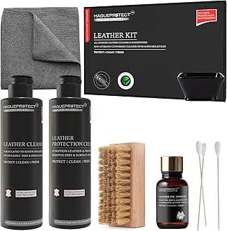 Non Toxic Leather Cleaner & Conditioner | Nourishing Lotion Rejuvenates, Cleans & Protects All Leather Items- Couch, Shoes, Boots & Auto, Furniture | Complete Care