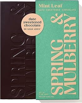 Spring & MulberryDark Chocolate Bars – Healthy Dark Chocolate, Date-Sweetened - Mint Leaf 3 Pack