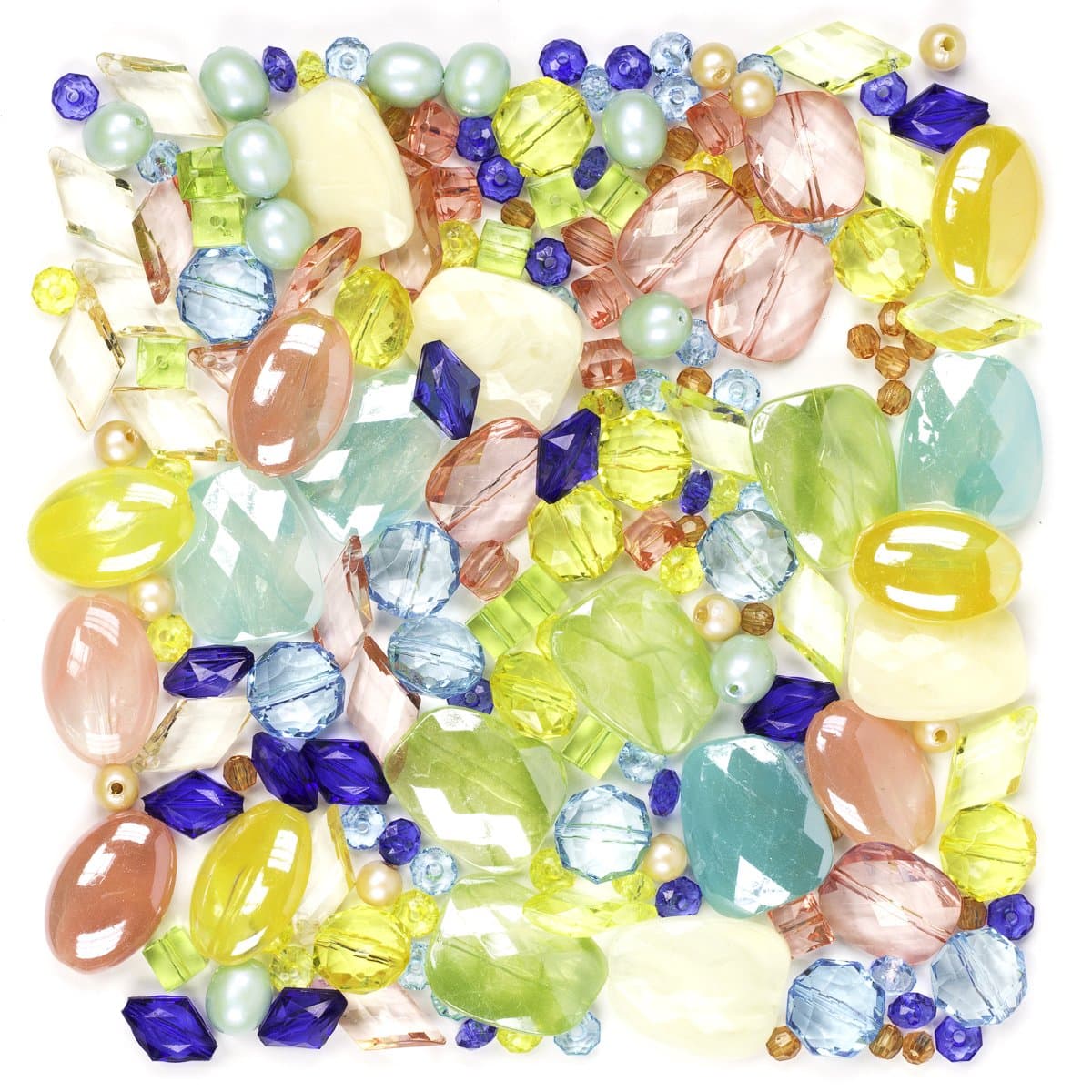 190+pc Acrylic Bead Mix- Tropical