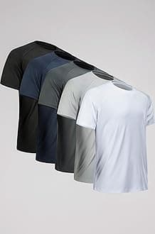 Workout Shirts for Men Short Sleeve Quick Dry Athletic Gym Active T Shirt Moisture Wicking