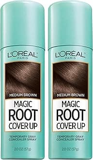 Magic Root Cover Up Gray Concealer Spray Medium Brown 4 oz (2 pack)