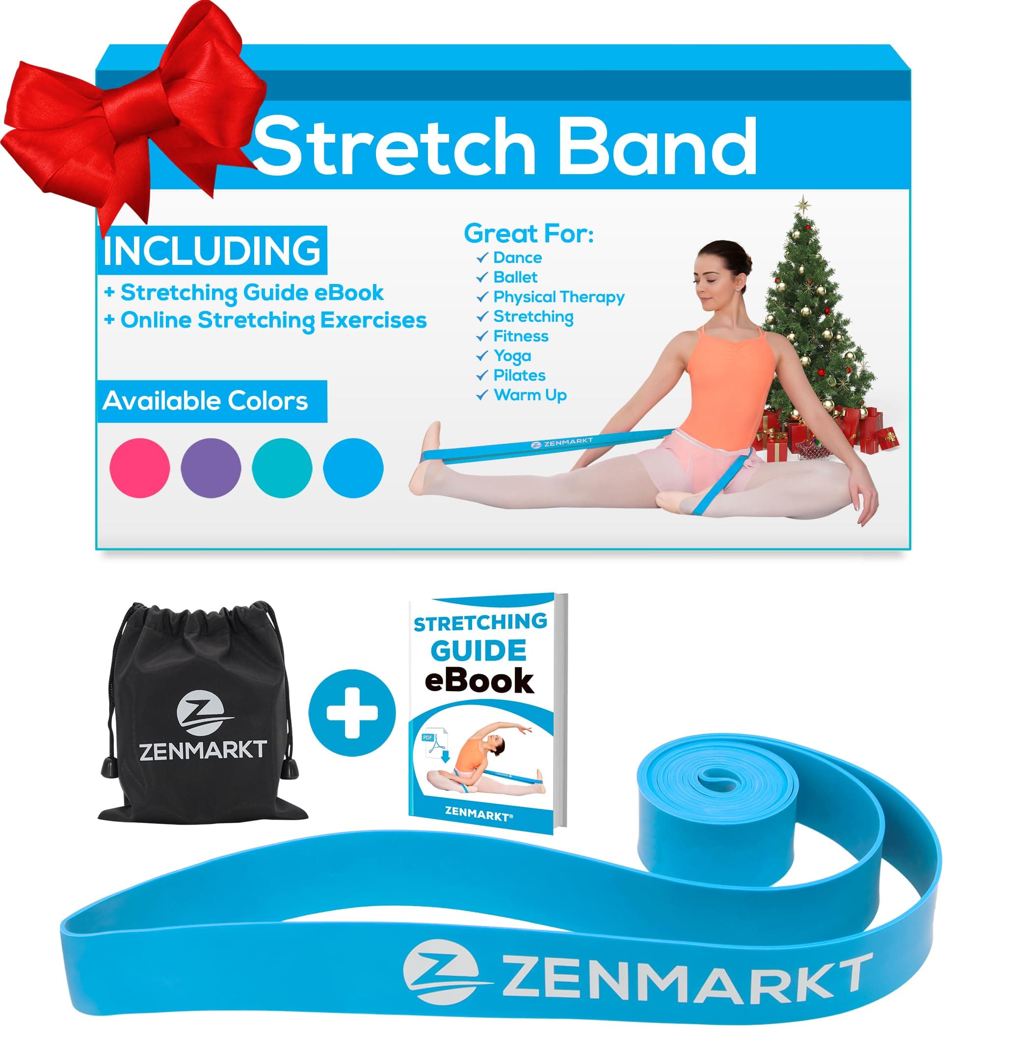 Ballet Stretch Bands for Flexibility and Strength - Stretch Bands Ideal to Have as Dance Equipment in Every Competition - Suitable for Gymnastics, Cheerleading, and Pilates Training
