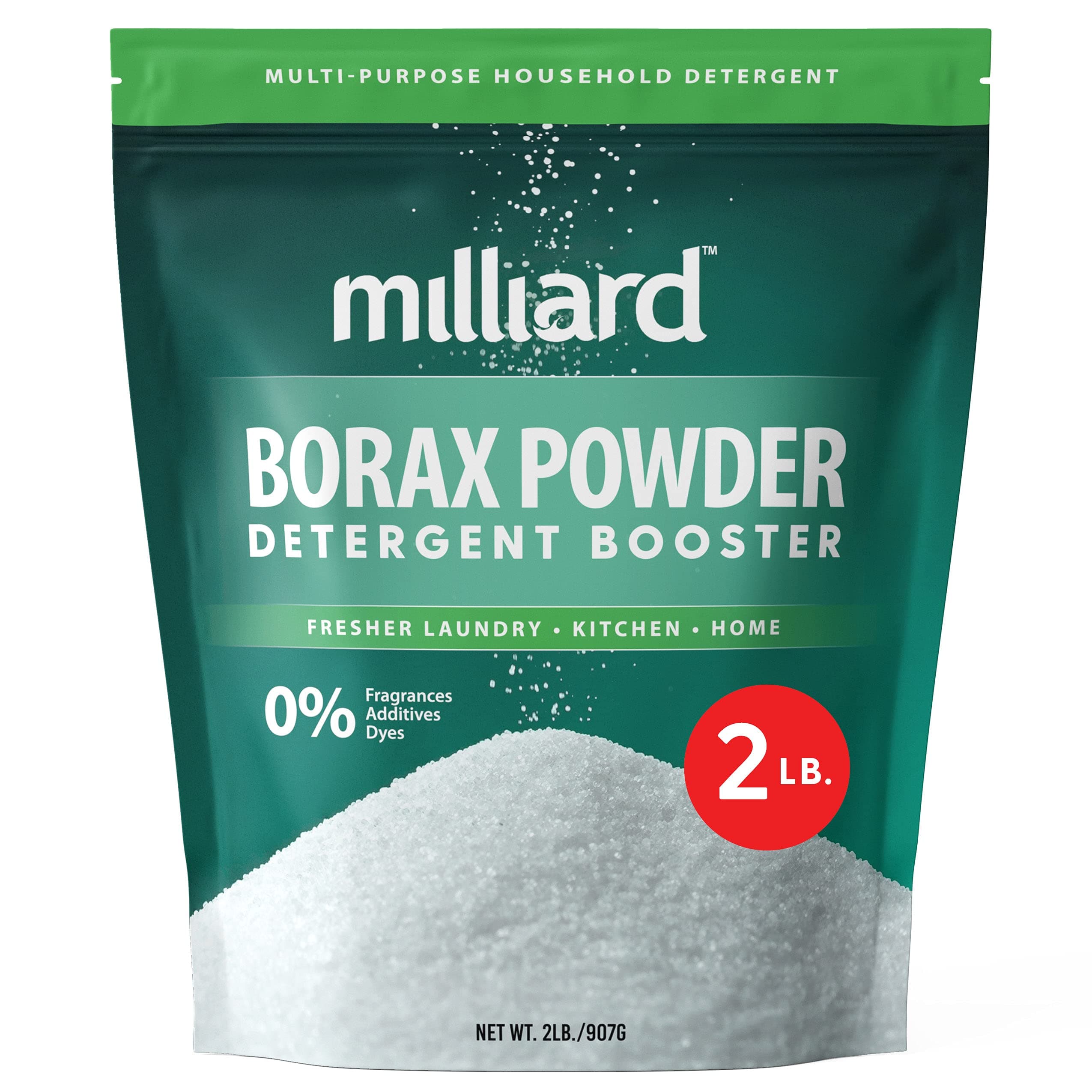 Borax Powder - Pure Multipurpose Cleaning Agent, Laundry Detergent Booster (2 lb)