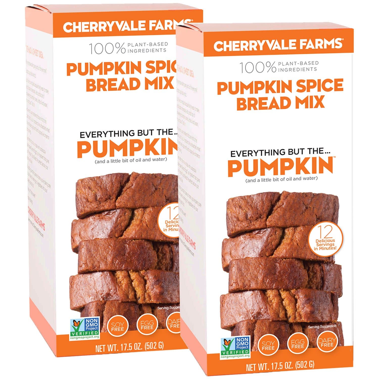 Cherryvale Farms, Pumpkin Spice Bread Baking Mix, Everything But The Pumpkin, 17.5 oz (pack of 2)