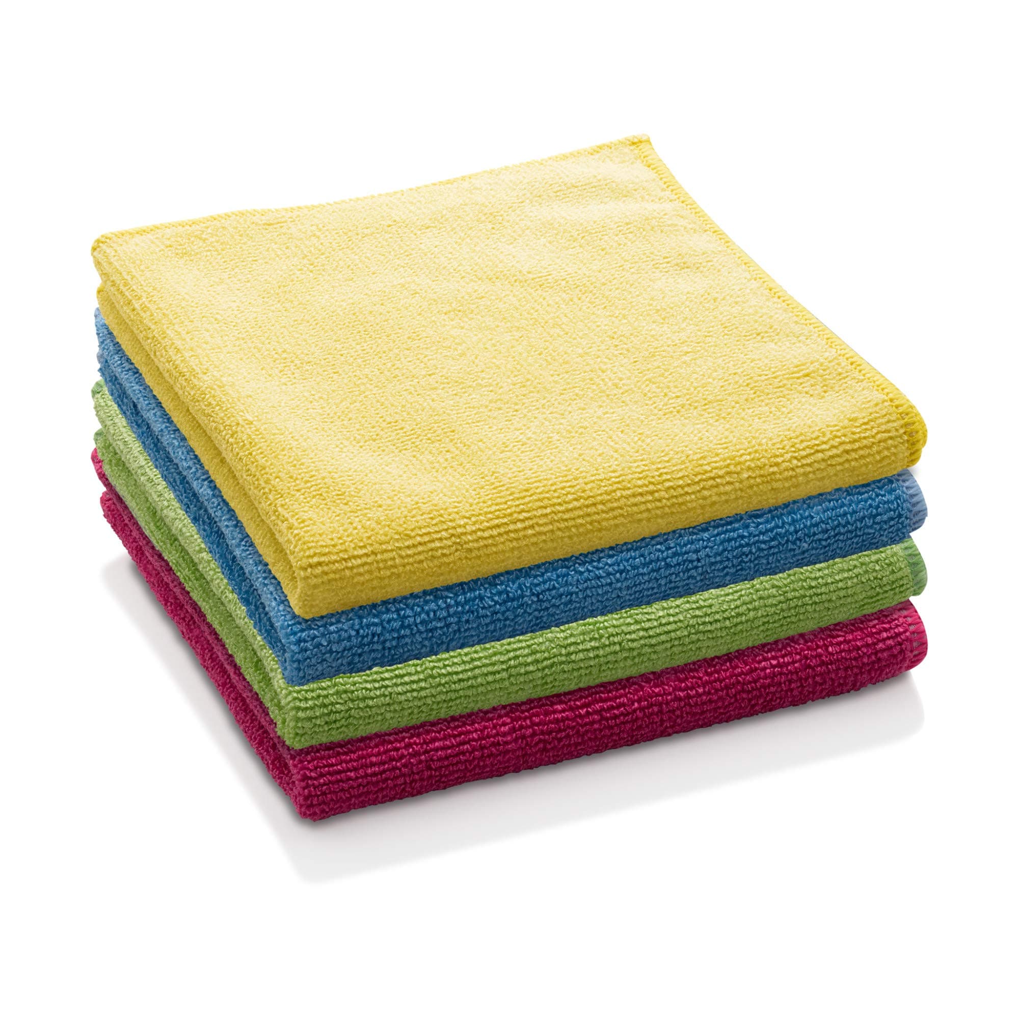 E-Cloth General Purpose Microfibre Cloth, Multipurpose Cleaning Cloth for Household Surfaces, Washable and Reusable, 100 Wash Promise, Assorted Colours, 4 Pack