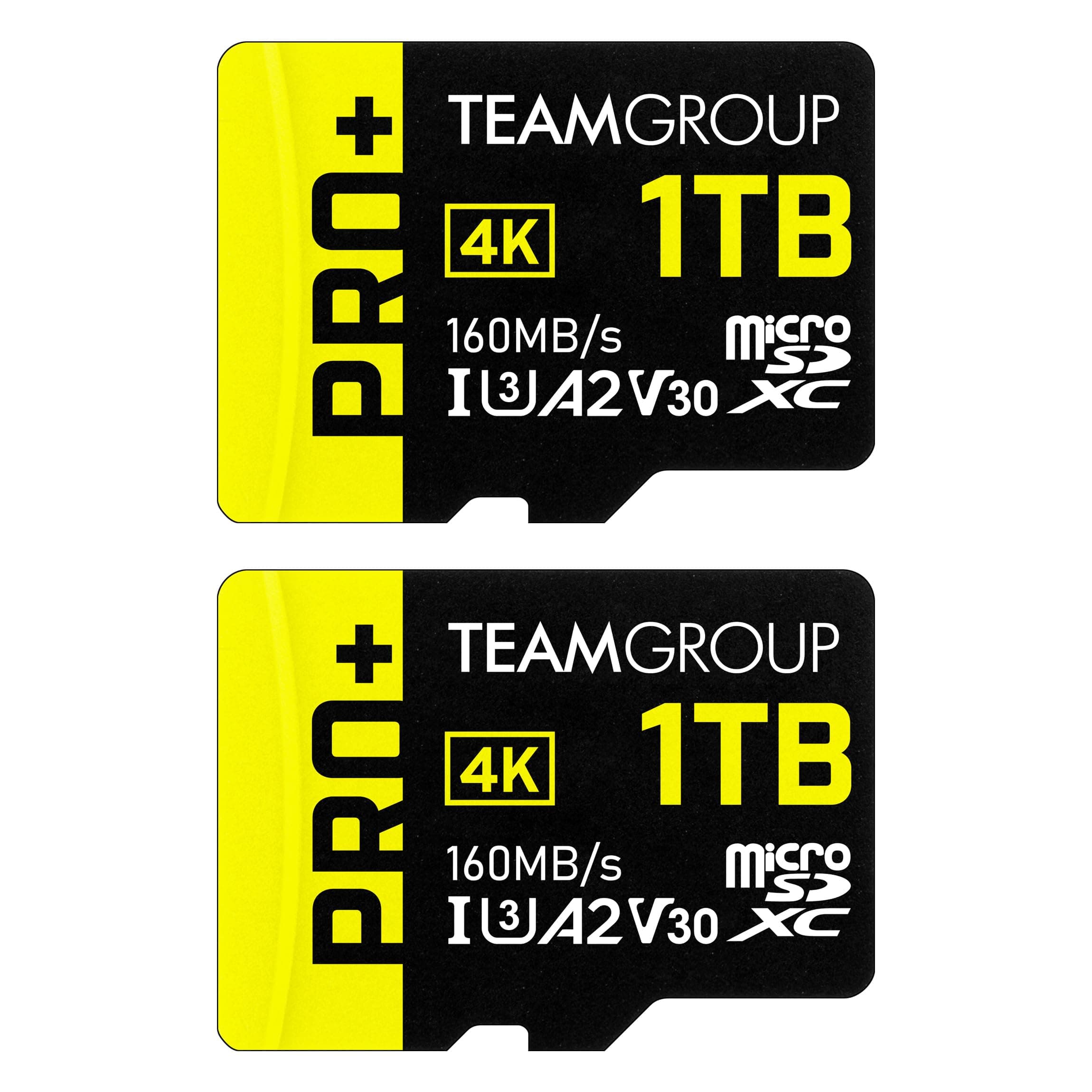 TEAMGROUP A2 Pro Plus Cards 1TB x 2 Micro SDXC UHS-I U3 A2 V30 R/W up to 160/110MB/s Nintendo Switch Steam Deck Gaming Device Tablet Smartphone with Adapter TPPMSDX1TIA2V3064