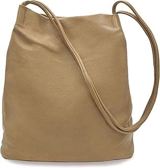 Woodland Leathers Women's Medium Size Vegan Leather Hobo Bucket Tote Handbags For Women - Elegant Black Handbag With Long Straps, Stylishly Spacious Designer Elegance bags for women