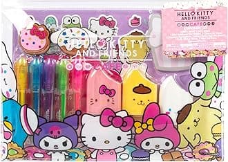 Hello Kitty & Friends Café Stationery Set, 22-Piece Cute School Supplies, Sanrio Accessories, Includes Notebook, Squishy Stickers, Pens, Kawaii Stationery