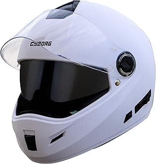 Rox Cyborg ISI Certified Full Face Helmet for Men and Women with Inner Smoke Sun Shield and Outer Clear Visor