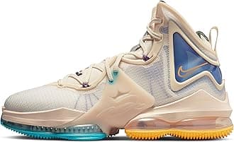 NikeMens Lebron 19 Basketball Shoe Pearl White/University Gold Size 8