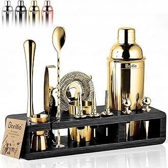 barillio Bartender kit Black Stand Gold Tools…